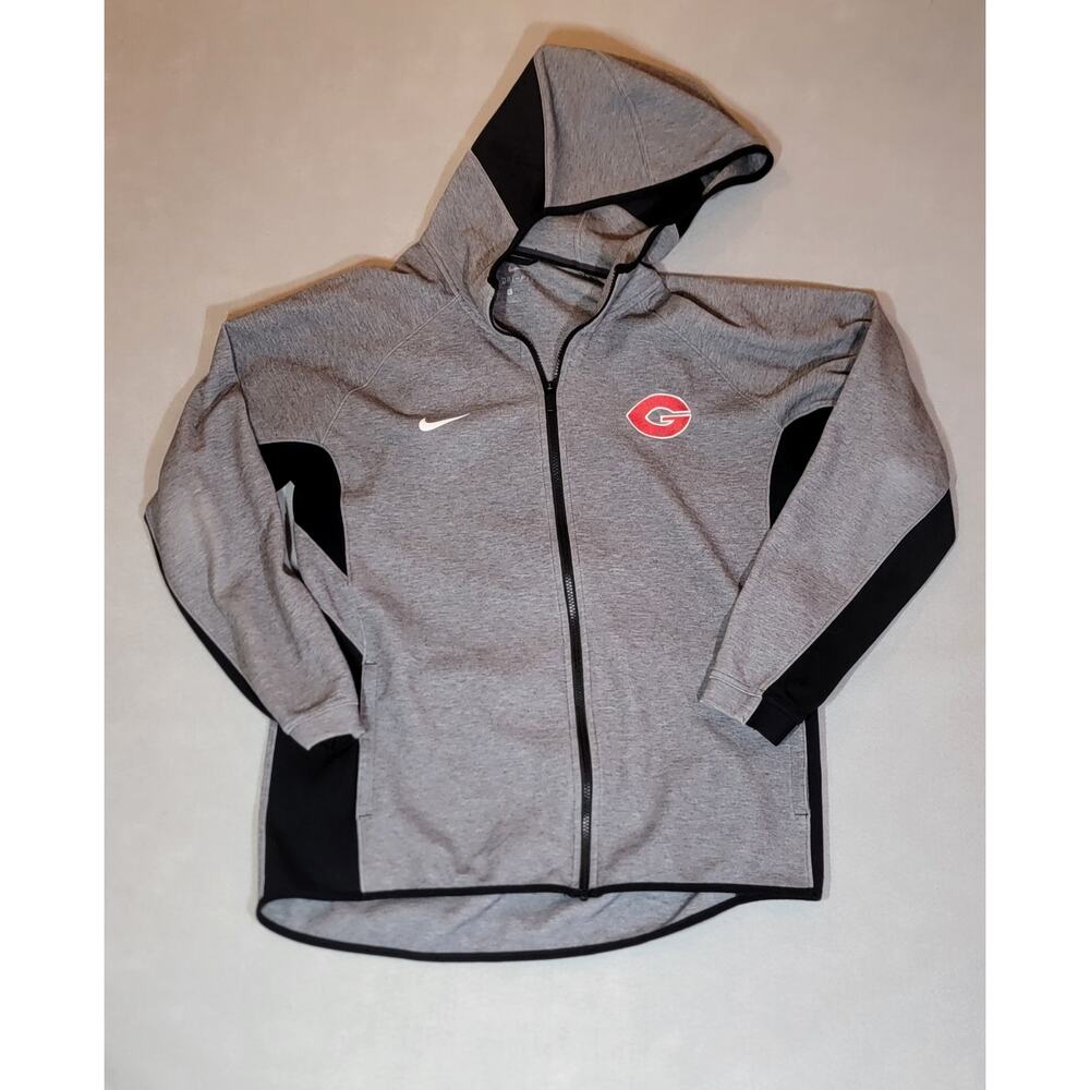 Nike Georgia Bulldogs Dri-FIT Full Zip Heather Gray Jacket Size Large UGA G